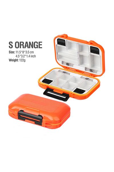 YIRUMEI S-orange Waterproof Fishing Tackle Box Fishing Accessories Tool Storage Box Fish Hook Lure Fake Bait