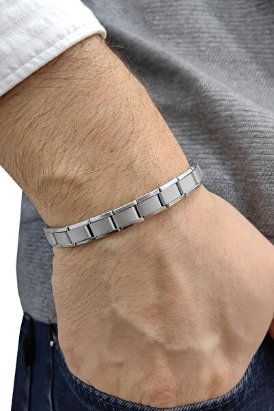 Chavin 9 mm Germanium Anti Stress Elastic Matte Grey Steel Unisex Bracelet eu68