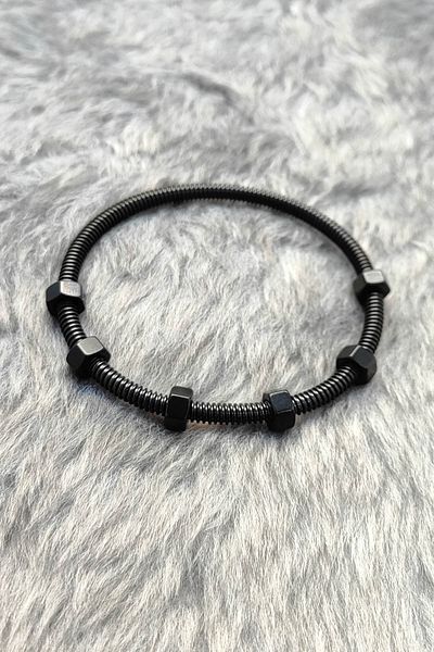 Chavin Ef20Sy Model Steel Bracelet - Black Screw Clamp String