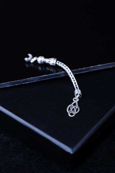 ENCİLİ SİLVER 925 проба срібний намисто з одним підвісом і вузликовим кінцем