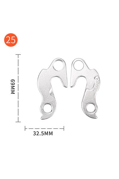 Choice 25 Silver-1pcs Lebycle Mtb Road Bicycle Alloy Rear Derailleur Hanger Racing Bike Frame Gear Tail Hoo