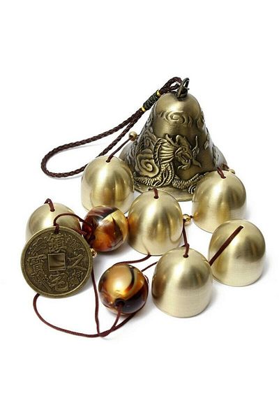 Choice 6 Copper Bells Outdoor Metal Wind Chimes Garden Garden Hanging Ornament Decor