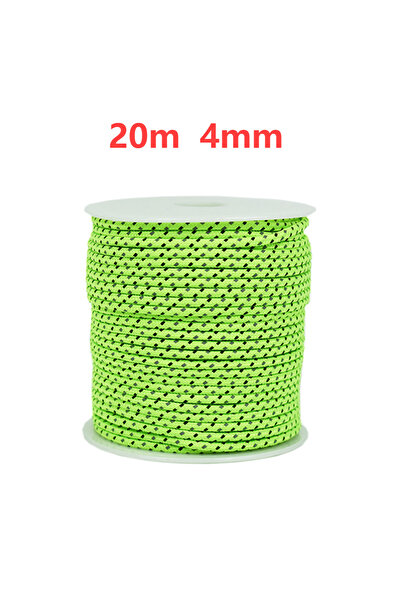 APWIKOGER حبل باراكورد عاكس للطوارئ الخارجية بطول 20 مترًا وسمك 4 مم، بطول 20...