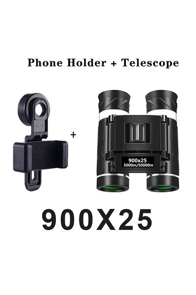 Choice LQ-900x25-Set 900x25 HD Zoom Portable Powerful Binoculars Long Range BAK4 Telescope Jumelles Folding