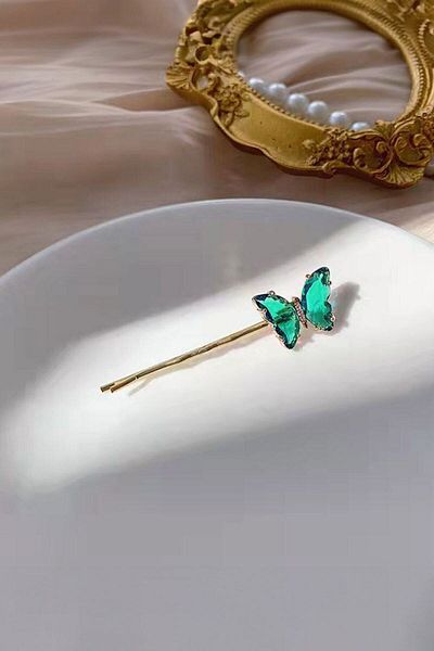 Chavin Green Butterfly Stone Gold Buckle - Eh22Ys