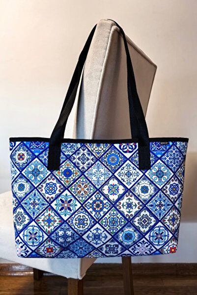 DUCS Tote Bag Multicolor Design Women's Shoulder Bag - Ceramic Dc31