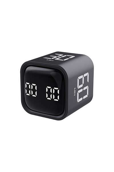 Choice Timer black Productivity Cube Timer Gravity Sensor Flipping LED Display 4 Preset Time Dual Modes Cou