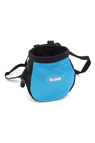 Top Lander حقيبة طباشير تسلق الصخور الزرقاء مع حزام وجيب بسحاب للياقة البدنية...