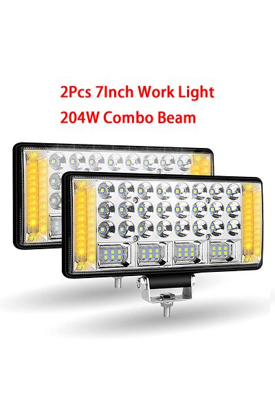 Choice شريط إضاءة LED 7 بوصة 204 وات 4 بوصة 5 بوصة 6 بوصة 7 بوصة لمصابيح الطرق الوعرة LED لإضاءة العمل للشاحنات والسيارات