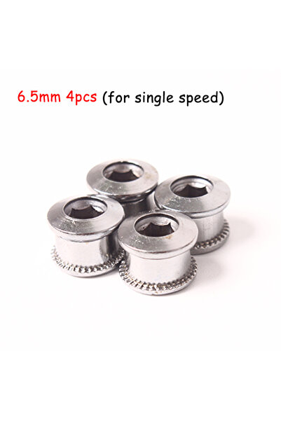 Choice 4PC 6.5 silver 4/5PC Bicycle Chainring Bolt 6.5/8.5mm Bike Chainwheel ...