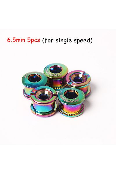 Choice 5PC 6.5 colorful 4/5PC Bicycle Chainring Bolt 6.5/8.5mm Bike Chainwheel Crew Mountain Bike Crank Scr