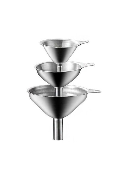 Chavin Steel 4.5cm 5.5cm 7.5cm 3Pcs Oil Soft Drink Wine Juice Funnel Cin710