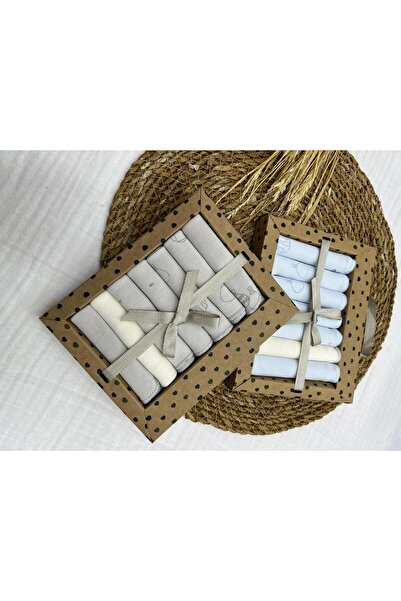 Caramell Desenli Penye Bebek Ağız Mendili 2x7'li 2 Paket