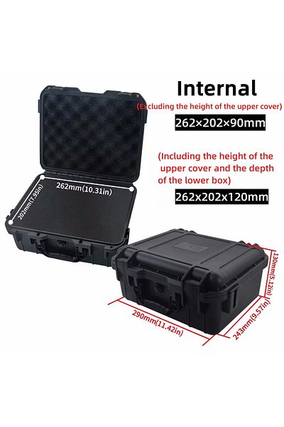 Choice 290x243x130mm 1pc Waterproof Hard Carry Case Bag Tool Case With Pre-cut Sponge Storage Box Safety Pr