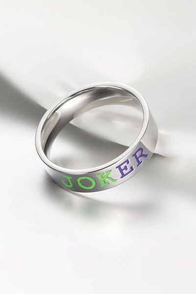 Chavin Men's Joker Ring - Silver Steel, EV37 Model