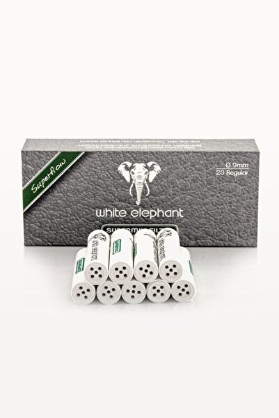 White Elephant 20 li 9 mm.Lületaşı Pipo Filtre Filitresi kb65-20