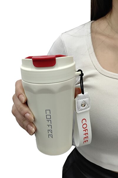 Weather Forecast Complete 304 L Steel White 410 ml Coffee Hand Thermos Mug Gin398By