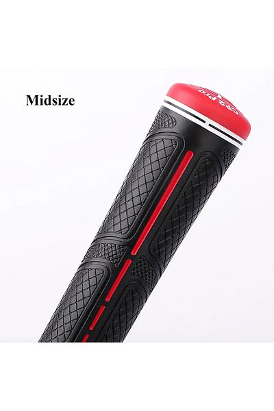 Choice Midsize-1pc-red 1PC Golf grip Black rubber non-slip Standard /Midsize/Oversize 3 sizes