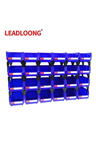 Choice4 Blue 24Pack LEADLOONG V1 Storage Bin 6/24pcs 13.5x10.5x7.6cm/5x4*3inc...