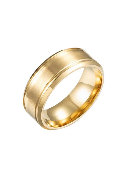 Chavin Promise Engagement Yellow Rope Plated Men's Steel Ring Ec42Sr