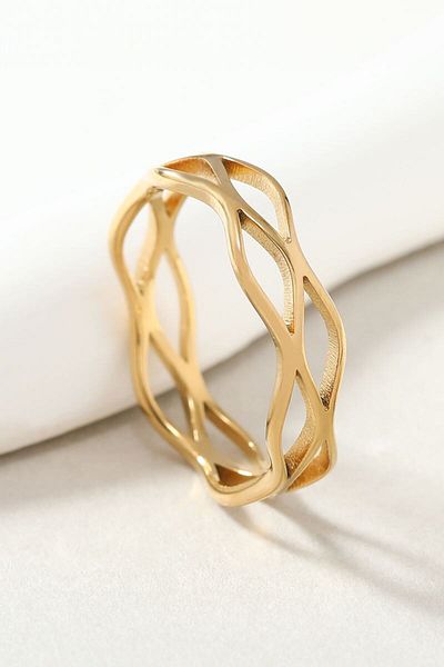 Chavin Ev29Sr Model Steel Gold Coiled Ring