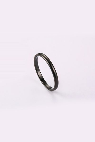 Chavin 2mm Promise Engagement Black Rope CapWomen's Men's Steel Ring Eh23sy