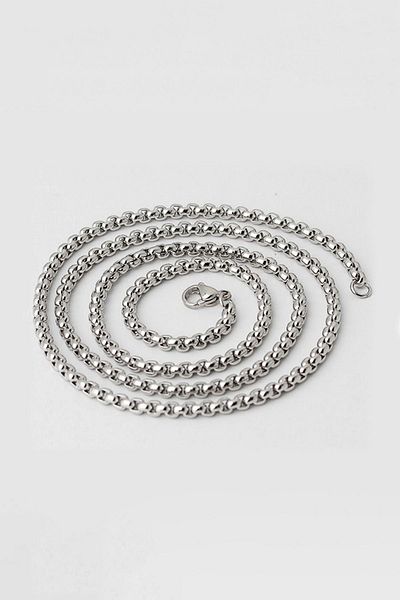 Chavin Men's Steel Chain - Grey, 60 Cm, 3 Mm. Dr01