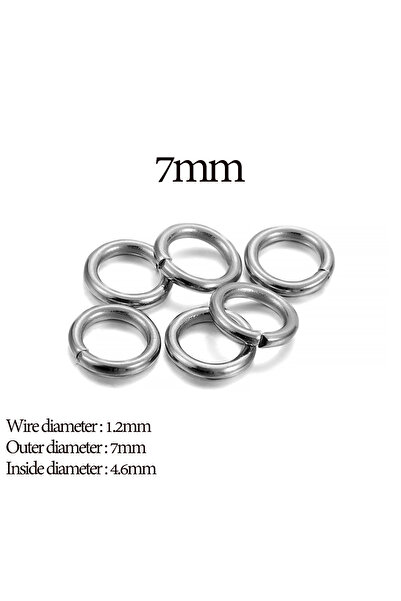 Choice 1.2 x 7mm 200pcs 30-200Pcs 3-25mm Stainless Steel Split Ring Open Single Loops Jump Rings Connector