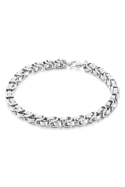 Chavin 6 Mm. 20 Cm. Gray Steel Men's Bracelet Et76By