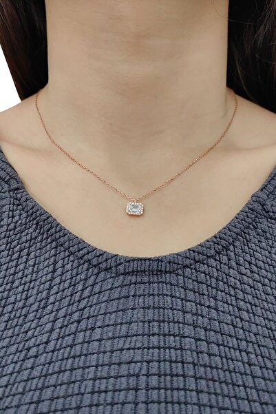 Chavin Baget Beyaz Taşlı Mini Gümüş Kolye eh87rs