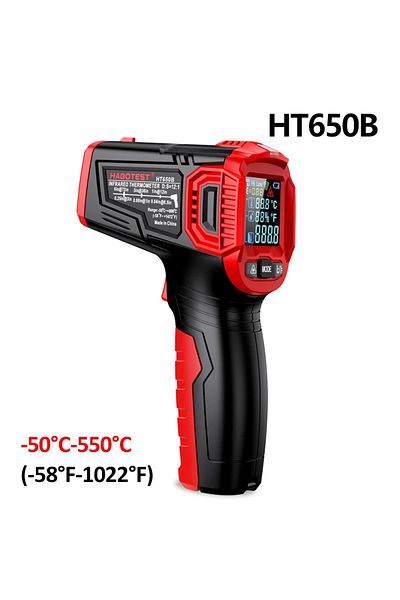 Choice HT650B HT650 Infrared Thermometer LCD Digital Weather Station Hygrometer Non-Contact Pyrometer Image