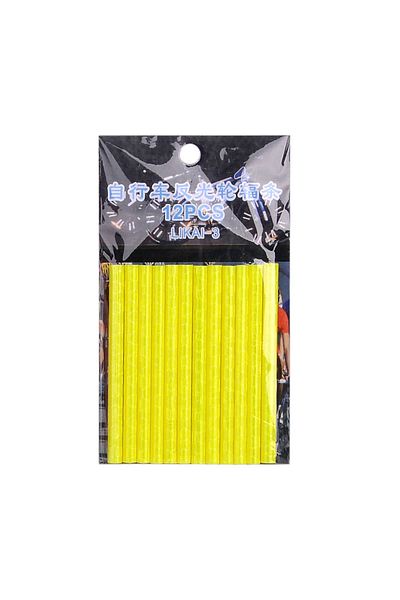 Choice Yellow 12pcs/bag Bicycle Wheel Spokes Reflective Sticker Tube Strip Warning Light Diy 7.5cm Mtb Cycl