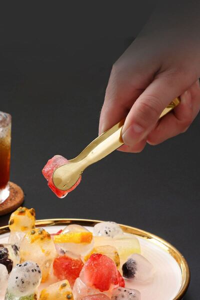 Chavin 304 Steel 6-Piece Mini Gold 11 cm Ice and Sugar Tongs cin624sr-6