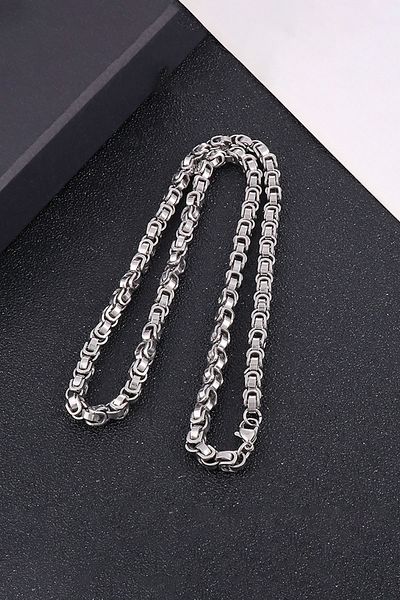 Chavin 6 Mm. Gray Men's Bracelet Chain Set - Et86By