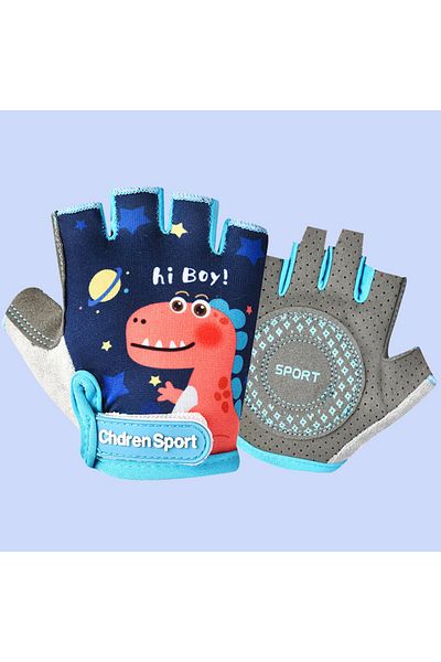 Choice M Dinosaur baby Children's Sports Fingerless Gloves Bicycle Boy Girl Cycling Anti-Wear Kids Roller S