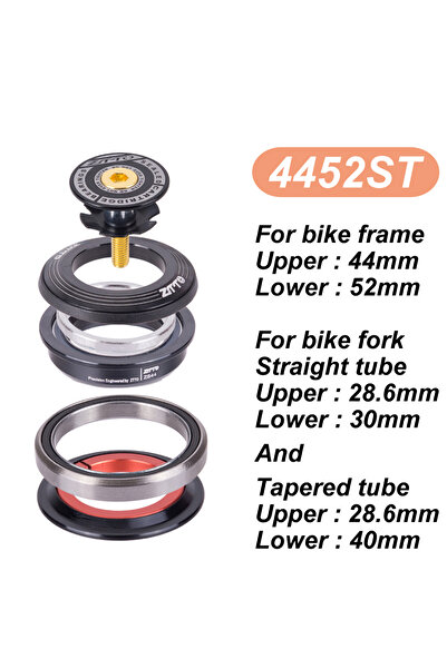 ZTTO سماعة رأس دراجة جبلية 4452ST CNC 1 1/8"-1 1/2" 1.5 مخروطي 28.6 أنبوب مست...