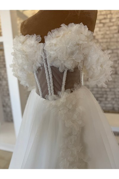 Emodaist 3D Slit Transparent Helen Wedding Dress