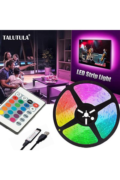 Choice 2m 5V 2M-RGB Color 2M LED Light String 60 Leds Computer Desk DIY Backlight 24 Key Remote Control RGB