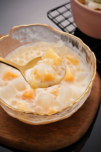 Chavin 1010 Steel Gold 6 Pieces 18 cm Long Dessert Latte and Ice Cream Spoon Cin510Sr-6