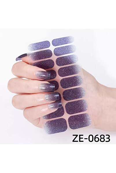 Hediyepro Mutlu Etmek Kolay Uvsiz Jel Tırnak Etiketi, Kendinden Yapışkanlı Jel Tırnak Sticker, Suya Dayanıklı Nail Art Sticker