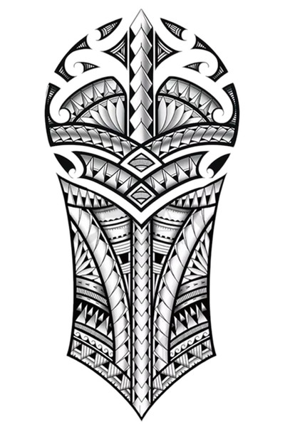 TAKIŞTIR Geçici Maori Model Orta Boy Dövme Tattoo