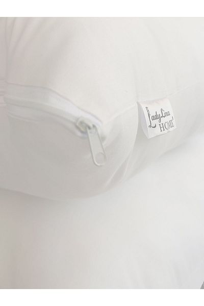 Ladylina Home 5-Piece White Pillow Inner Lining, 50x70 Pillow Thread, Cotton Pillow Mat, Zippered Pillow Case