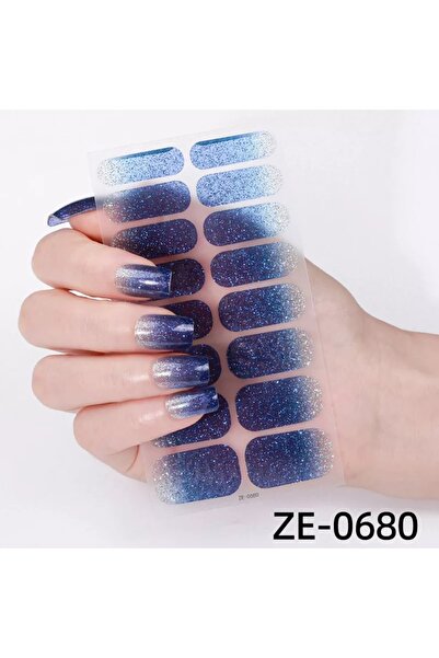 Hediyepro Mutlu Etmek Kolay Uvsiz Jel Tırnak Etiketi, Kendinden Yapışkanlı Jel Tırnak Sticker, Suya Dayanıklı Nail Art Sticker