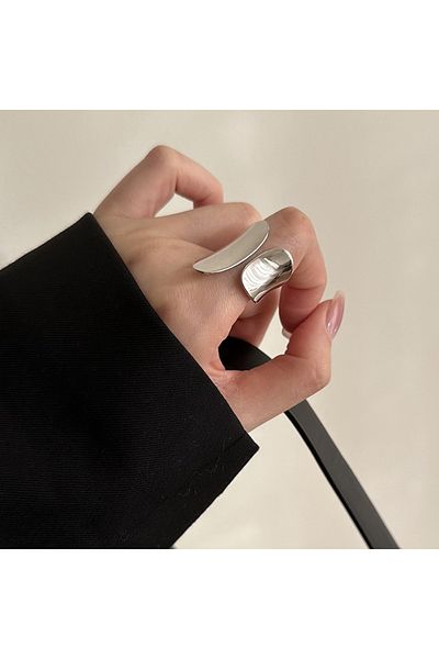 Choice خاتم قابل للتغيير الحجم، خواتم فضية بسيطة اللون للنساء والأزواج، تصميم جديد مبتكر وناعم