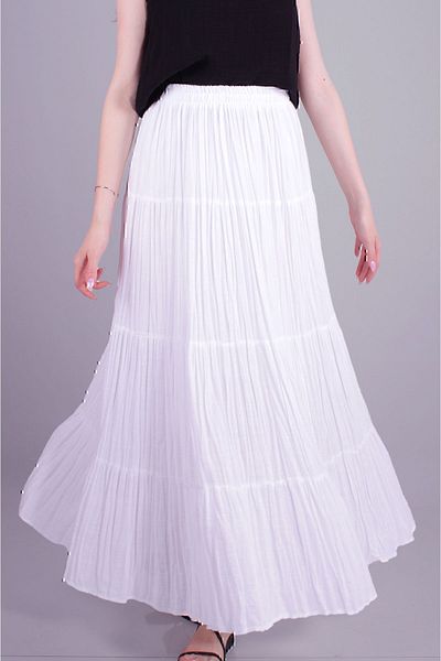 DSB Şile Bezi Long Summer Skirt Lined 100% Cotton 100cm