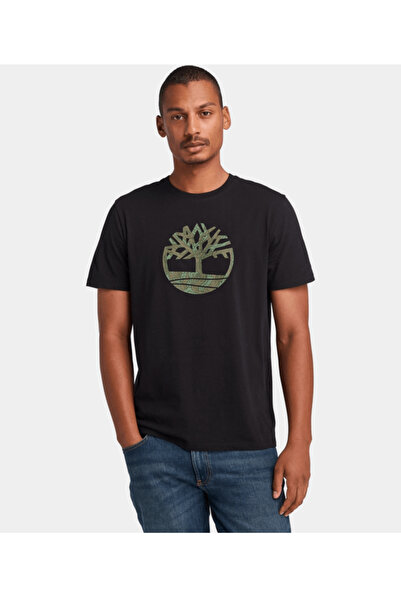 Timberland Camouflage Logo Men's Black T-Shirt