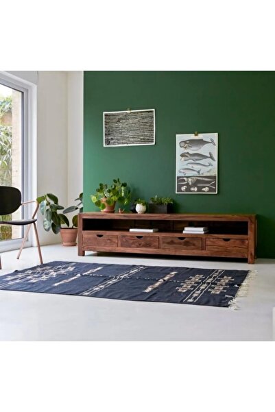 HGALP Desing Natural Masif Ahşap Çekmeceli Tv Ünitesi