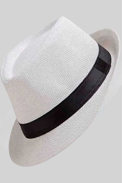 Trenderrs Unisex Straw Fedora Hat Summer Hat