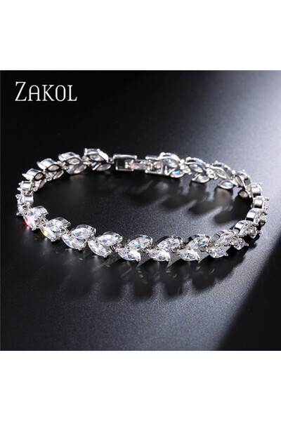 Choice أساور ZAKOL Fashion White Leaf باللون الأبيض للنساء والرجال، أساور لام...