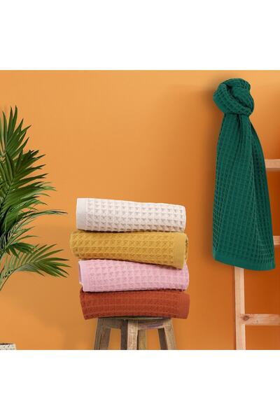 Arelina Textile 45x90 Cm Waffle %100 Pamuk Kiremit Banyo Havlusu